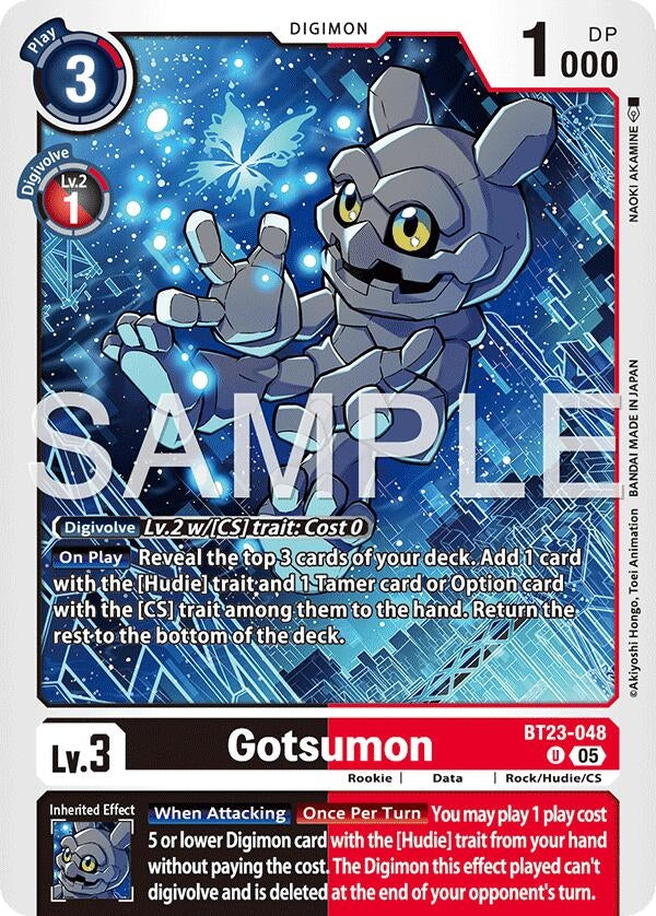 Image for Gotsumon (BT23-048 U) (Hackers' Slumber) - Digimon Card Game