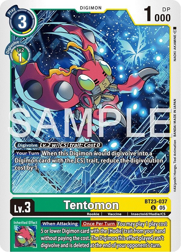 Image for Tentomon (BT23-037 U) (Hackers' Slumber) - Digimon Card Game