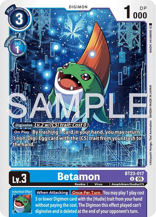 Image for Betamon (BT23-017 U) (Hackers' Slumber) - Digimon Card Game