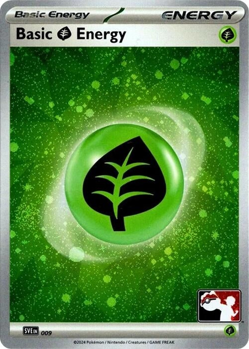Image for Basic Grass Energy - 009 (Cosmos Holo) (009) (Prize Pack Series Cards) - Pokemon