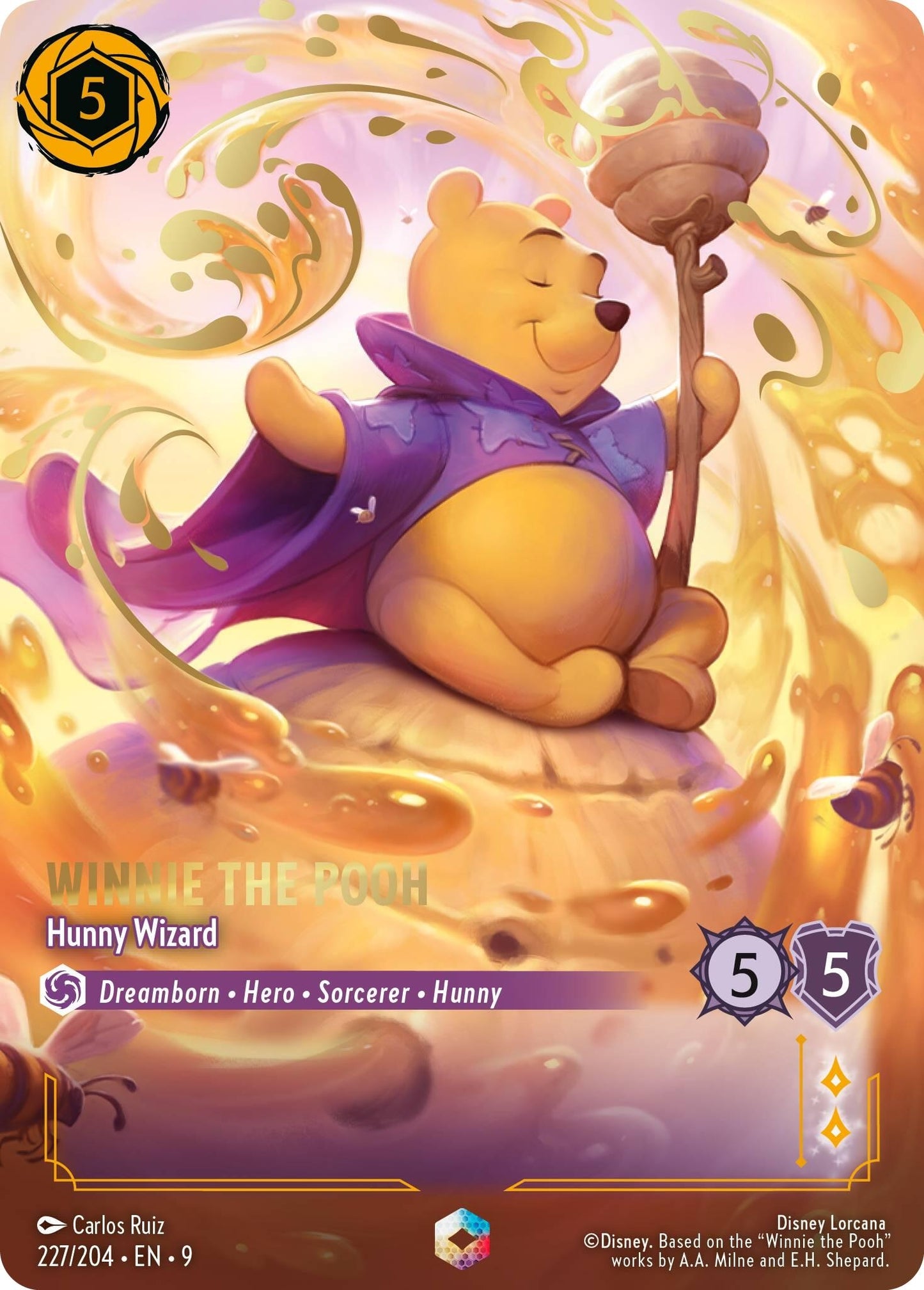 Image for Winnie the Pooh - Hunny Wizard (Enchanted) (227/204) (Fabled) - Disney Lorcana