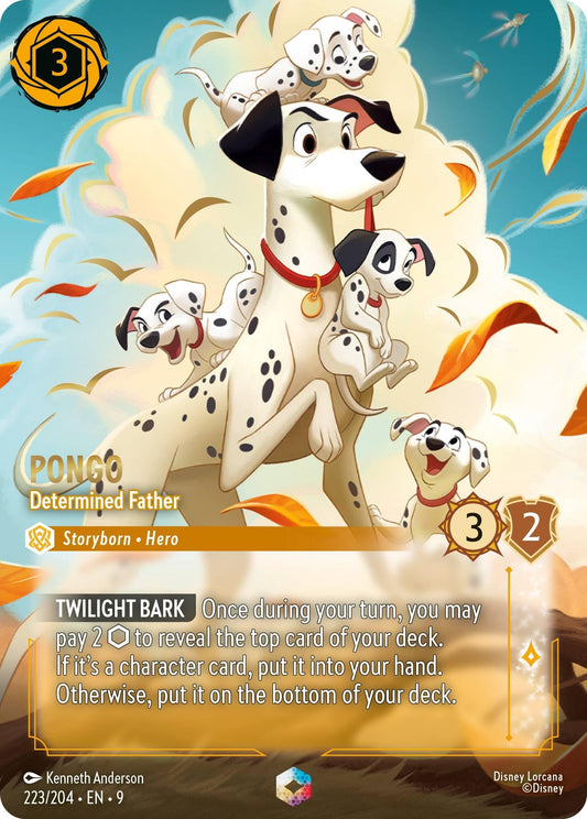 Image for Pongo - Determined Father (Enchanted) (223/204) (Fabled) - Disney Lorcana