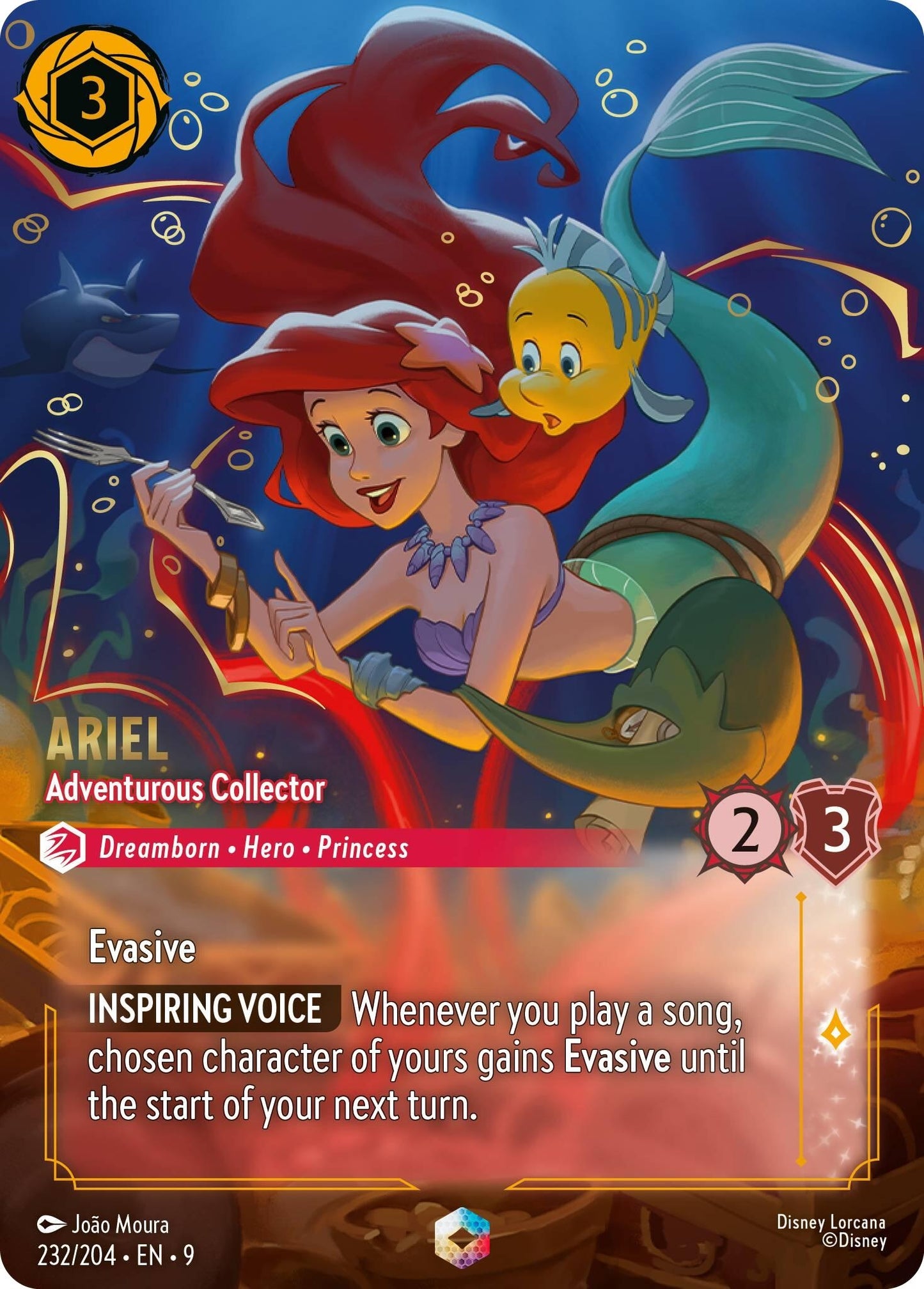 Image for Ariel - Adventurous Collector (Enchanted) (232/204) (Fabled) - Disney Lorcana