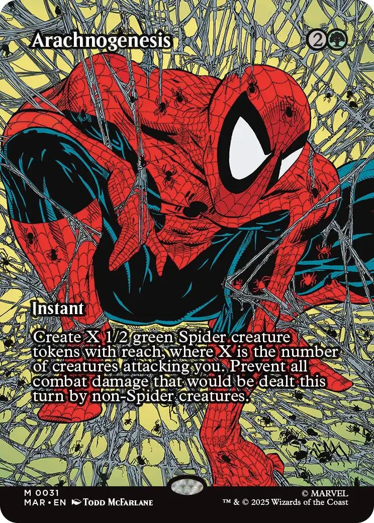 Image for Arachnogenesis (Borderless) (31) (Marvel Universe Eternal-Legal) - Magic: The Gathering