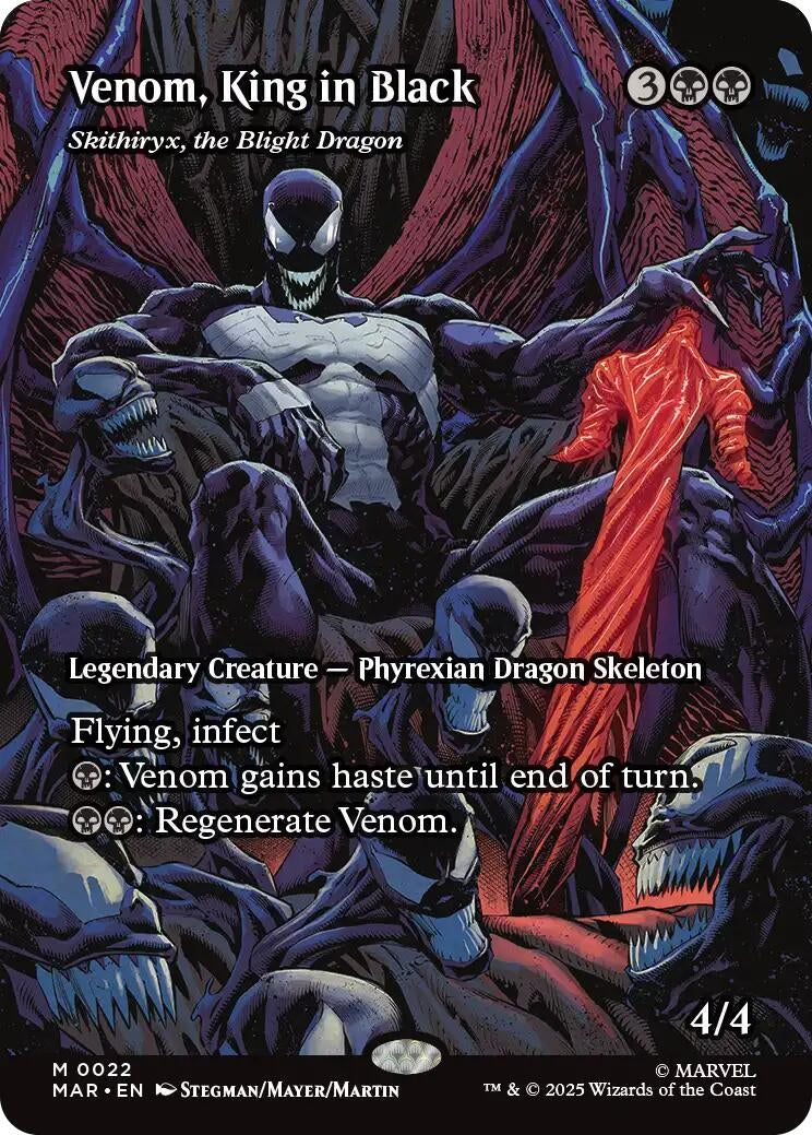 Image for Venom, King in Black - Skithiryx, the Blight Dragon (Borderless) (22) (Marvel Universe Eternal-Legal) - Magic: The Gathering