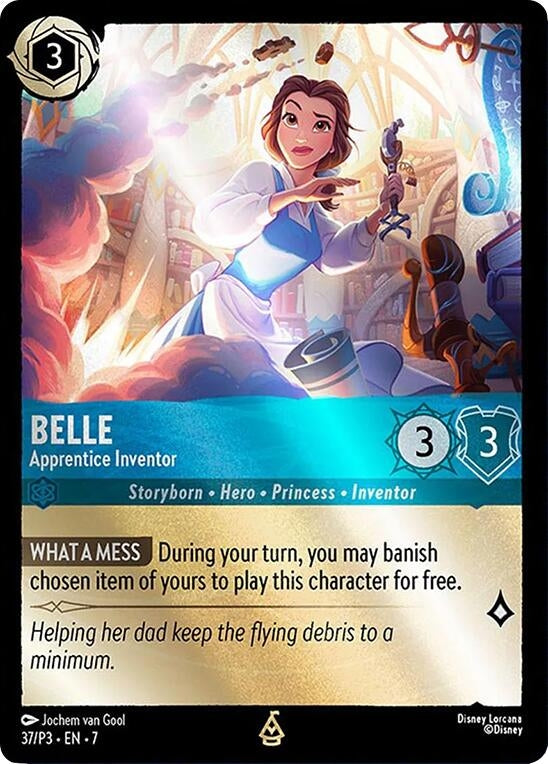 Image for Belle - Apprentice Inventor (37) (Disney Lorcana Promo Cards) - Disney Lorcana