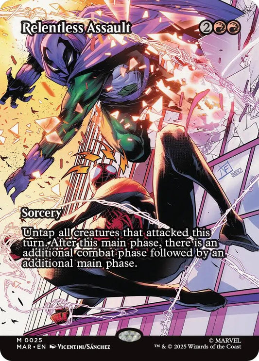 Image for Relentless Assault (Borderless) (25) (Marvel Universe Eternal-Legal) - Magic: The Gathering