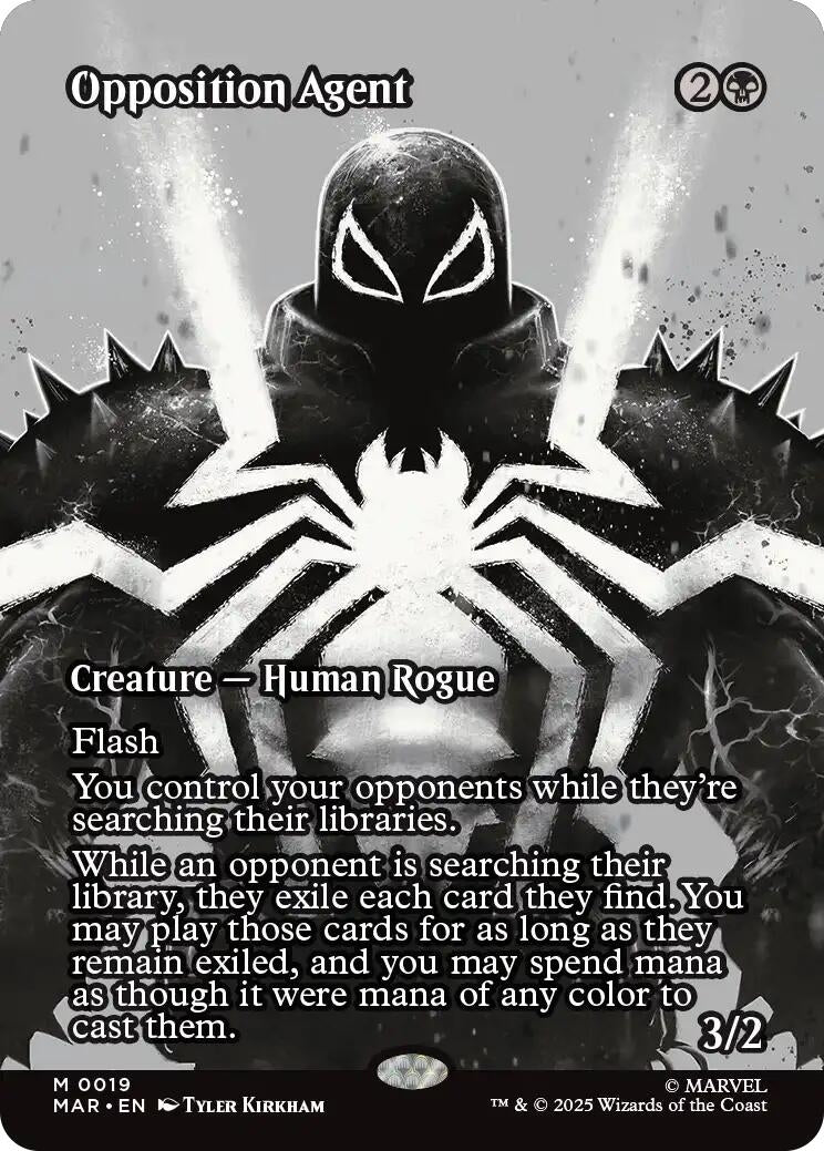 Image for Opposition Agent (Borderless) (19) (Marvel Universe Eternal-Legal) - Magic: The Gathering