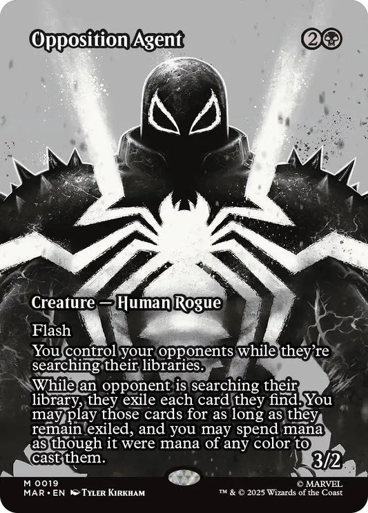 Image for Opposition Agent (Borderless) (19) (Marvel Universe Eternal-Legal) - Magic: The Gathering