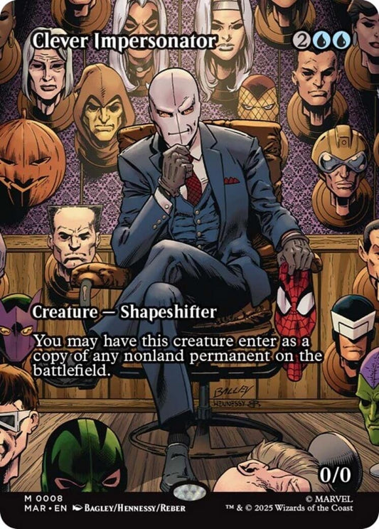 Image for Clever Impersonator (Borderless) (8) (Marvel Universe Eternal-Legal) - Magic: The Gathering