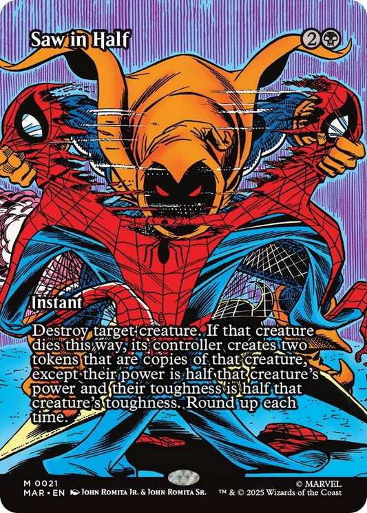 Image for Saw in Half (Borderless) (21) (Marvel Universe Eternal-Legal) - Magic: The Gathering