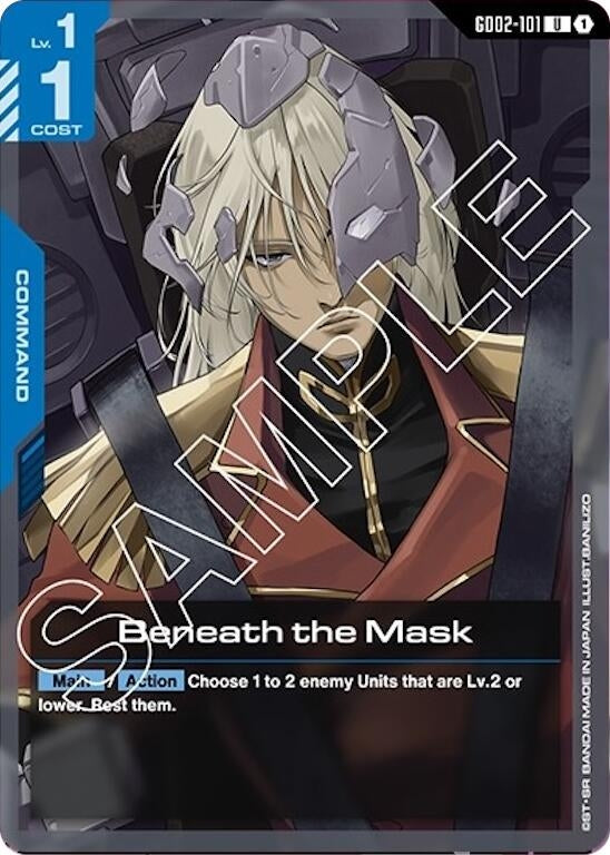 Image for Beneath the Mask (GD02-101) (Dual Impact) - Gundam Card Game