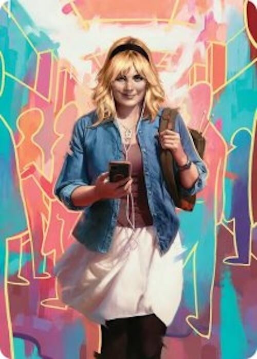 Image for Gwen Stacy Art Card (13/54) (13) (Art Series: Marvel's Spider-Man) - Magic: The Gathering