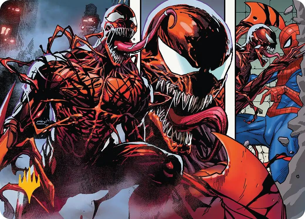 Image for Carnage, Crimson Chaos Art Card (Gold-Stamped Planeswalker Symbol) (47) (Art Series: Marvel's Spider-Man) - Magic: The Gathering