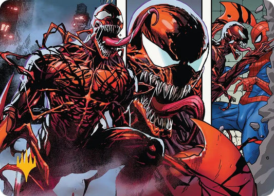 Image for Carnage, Crimson Chaos Art Card (Gold-Stamped Planeswalker Symbol) (47) (Art Series: Marvel's Spider-Man) - Magic: The Gathering