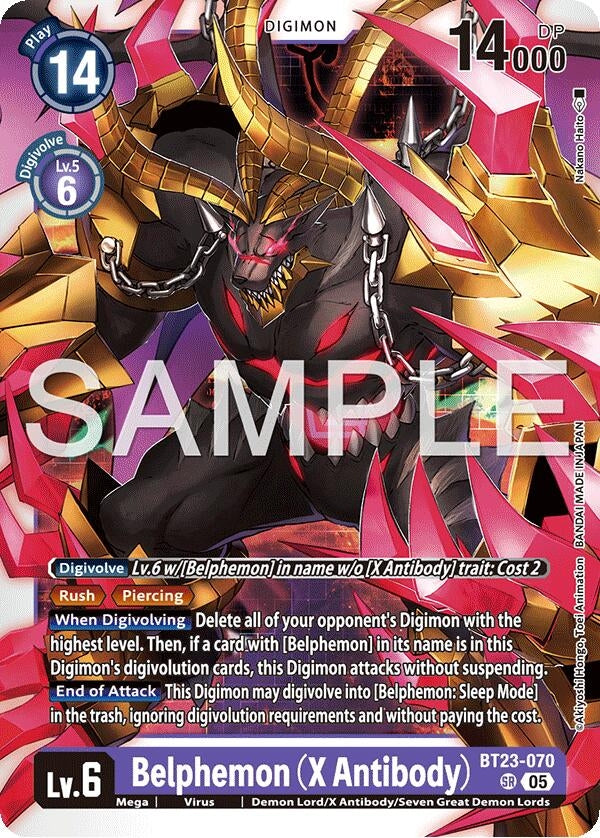 Image for Belphemon (X Antibody) (BT23-070 SR) (Hackers' Slumber) - Digimon Card Game