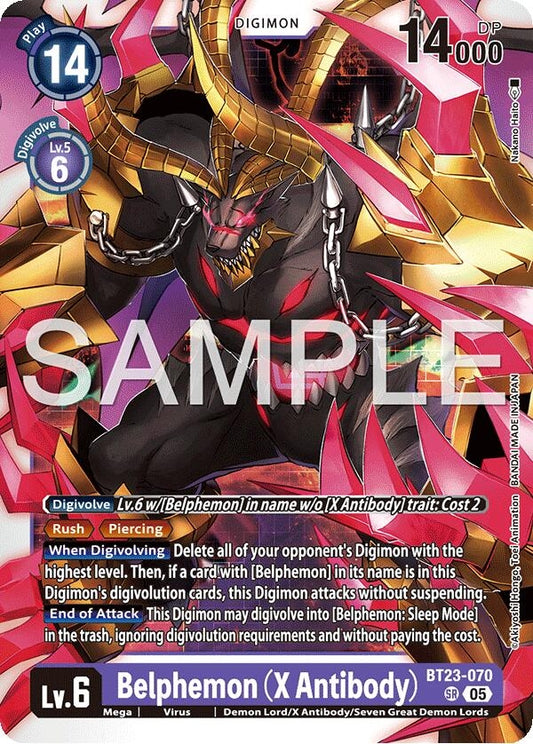 Image for Belphemon (X Antibody) (BT23-070 SR) (Hackers' Slumber) - Digimon Card Game