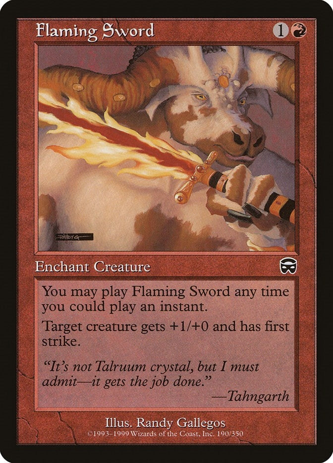 Image for Flaming Sword (190) (Mercadian Masques) - Magic: The Gathering