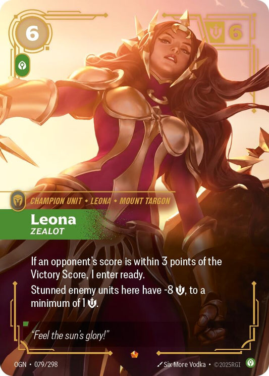 Image for Leona - Zealot (079/298) (Origins) - Riftbound: League of Legends Trading Card Game