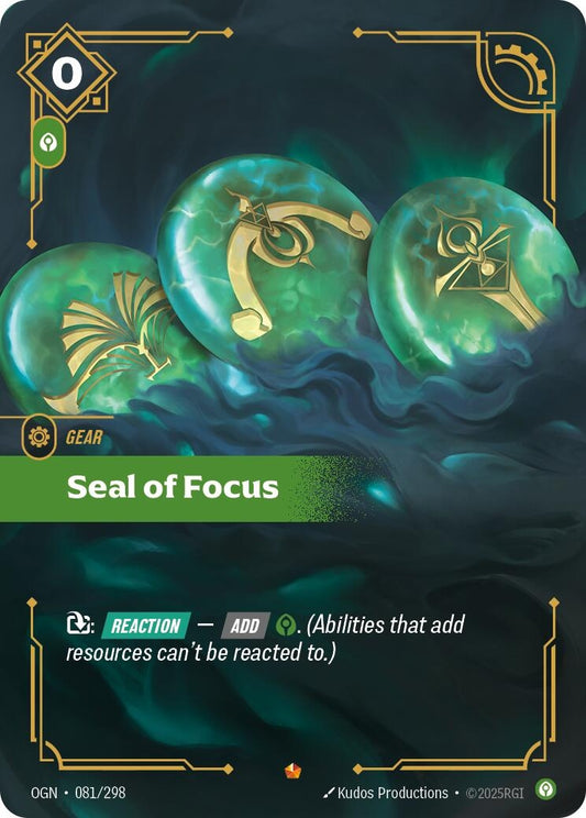Image for Seal of Focus (081/298) (Origins) - Riftbound: League of Legends Trading Card Game