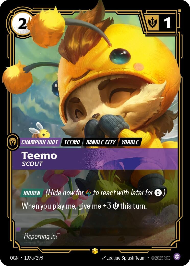 Image for Teemo - Scout (Alternate Art) (197a/298) (Origins) - Riftbound: League of Legends Trading Card Game