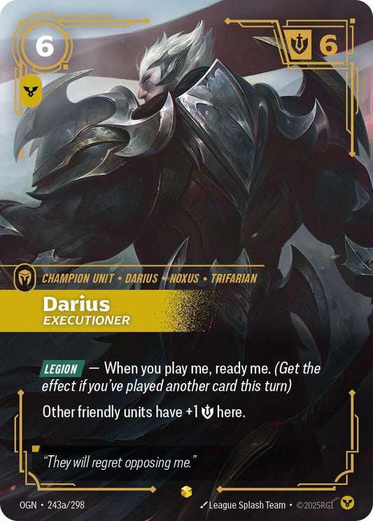Image for Darius - Executioner (Alternate Art) (243a/298) (Origins) - Riftbound: League of Legends Trading Card Game
