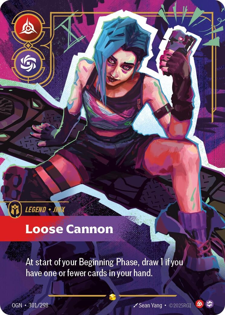Image for Jinx - Loose Cannon (Overnumbered) (301/298) (Origins) - Riftbound: League of Legends Trading Card Game