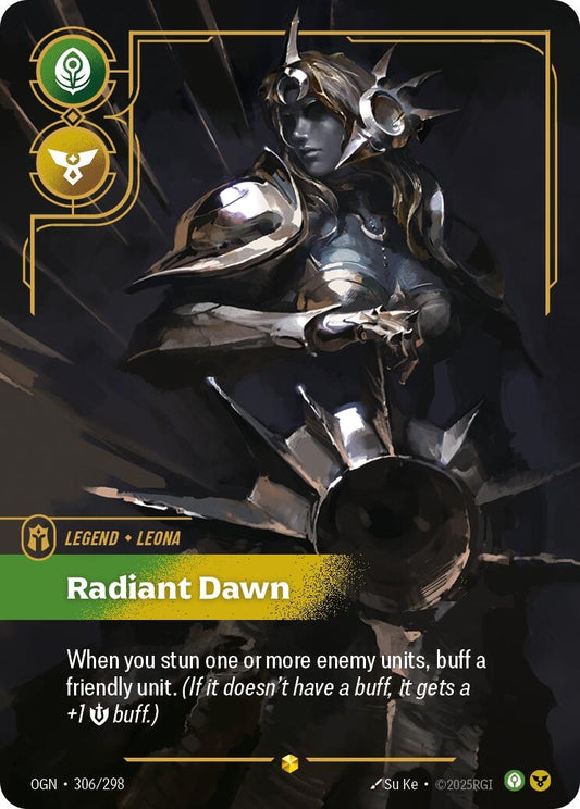 Image for Leona - Radiant Dawn (Overnumbered) (306/298) (Origins) - Riftbound: League of Legends Trading Card Game
