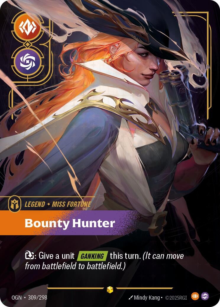 Image for Miss Fortune - Bounty Hunter (Overnumbered) (309/298) (Origins) - Riftbound: League of Legends Trading Card Game