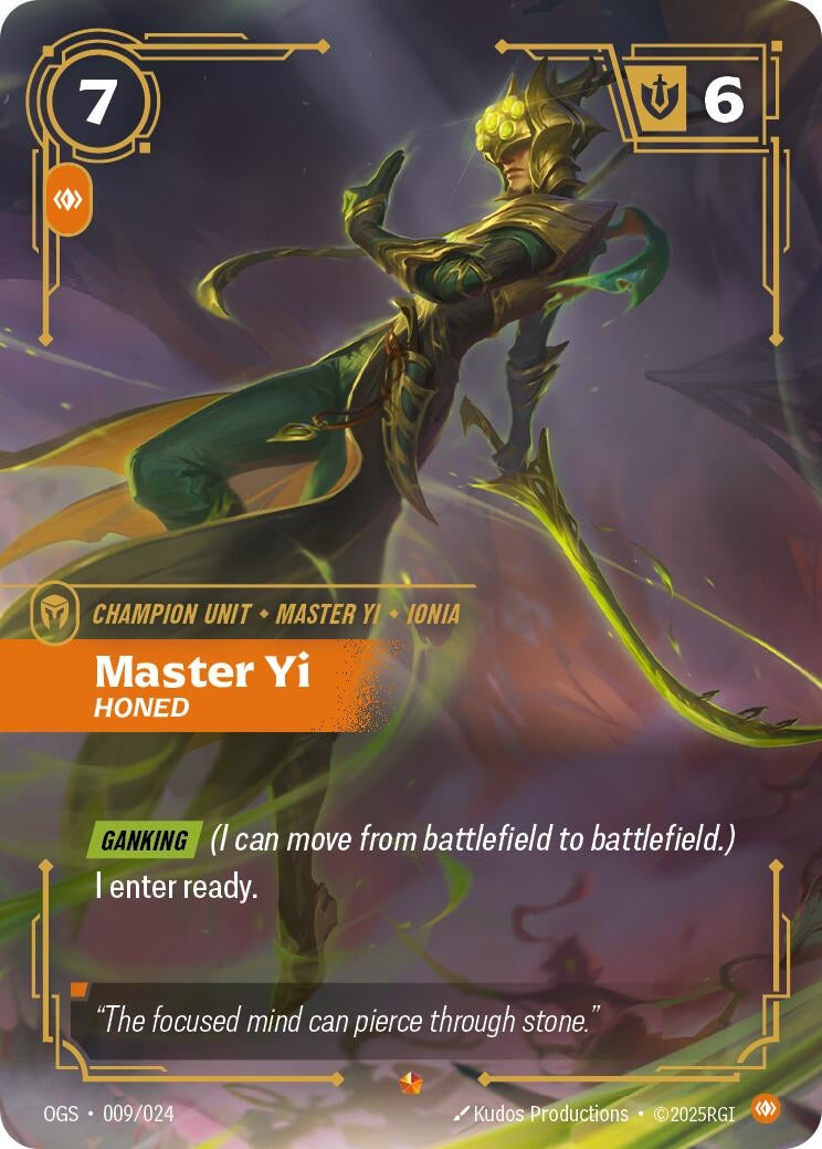 Image for Master Yi - Honed (009/024) (Origins: Proving Grounds) - Riftbound: League of Legends Trading Card Game