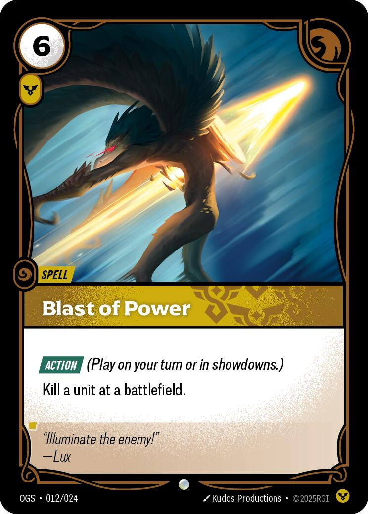 Image for Blast of Power (012/024) (Origins: Proving Grounds) - Riftbound: League of Legends Trading Card Game