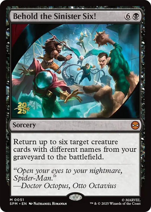 Image for Behold the Sinister Six! (51) (Prerelease Cards) - Magic: The Gathering