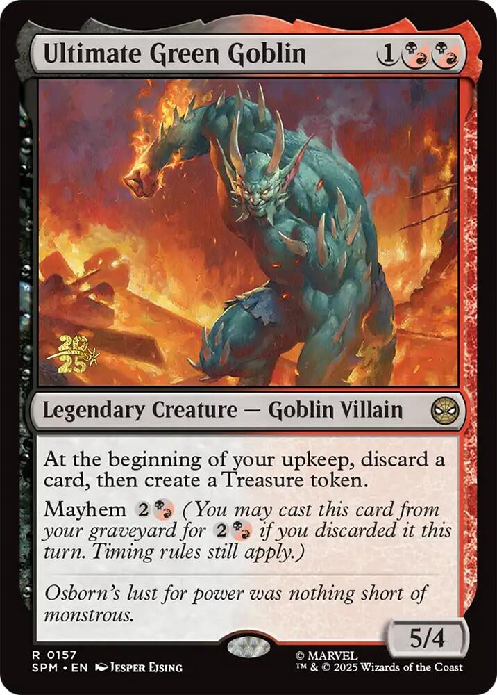 Image for Ultimate Green Goblin (157) (Prerelease Cards) - Magic: The Gathering