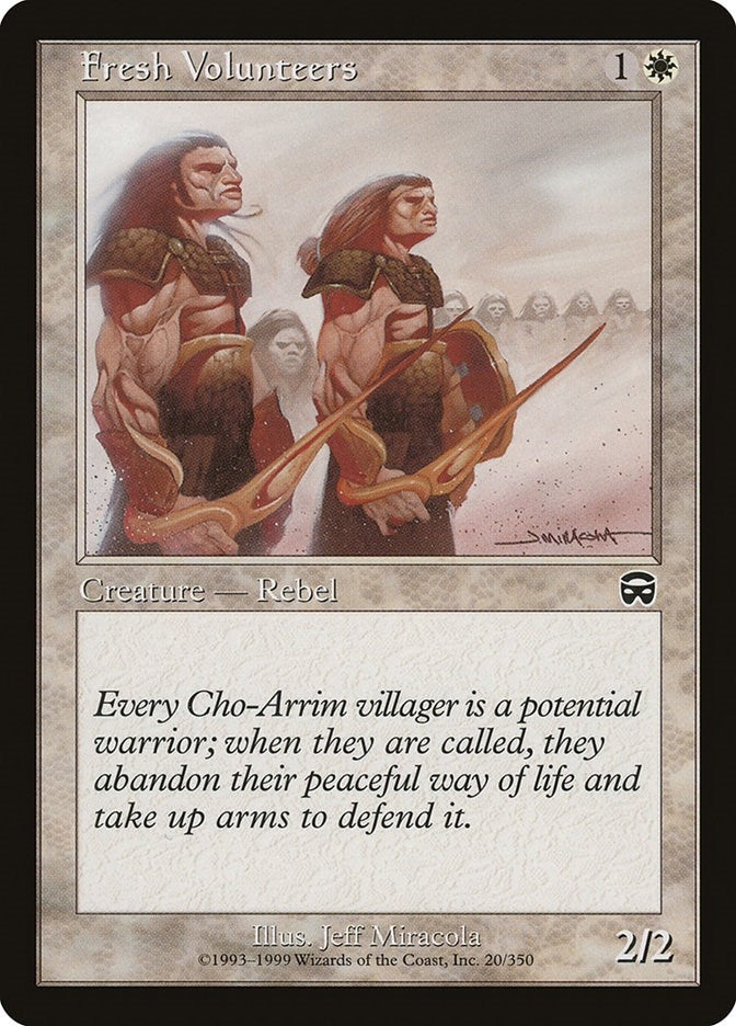 Image for Fresh Volunteers (20) (Mercadian Masques) - Magic: The Gathering