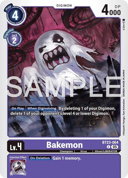 Image for Bakemon (BT23-064 C) (Hackers' Slumber) - Digimon Card Game