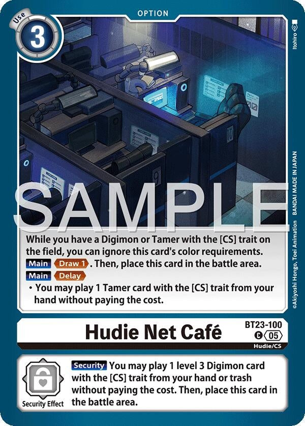 Image for Hudie Net Cafe (BT23-100 C) (Hackers' Slumber) - Digimon Card Game