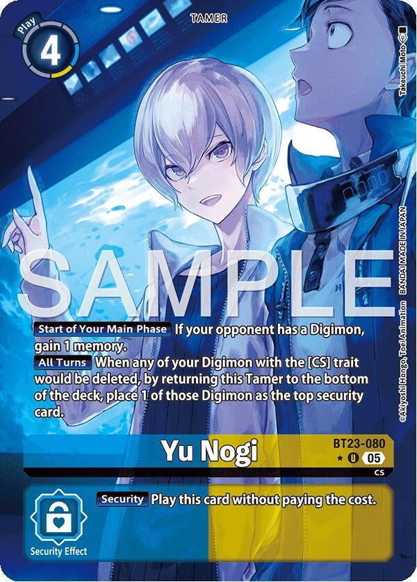 Image for Yu Nogi (Alternate Art) (BT23-080 U) (Hackers' Slumber) - Digimon Card Game