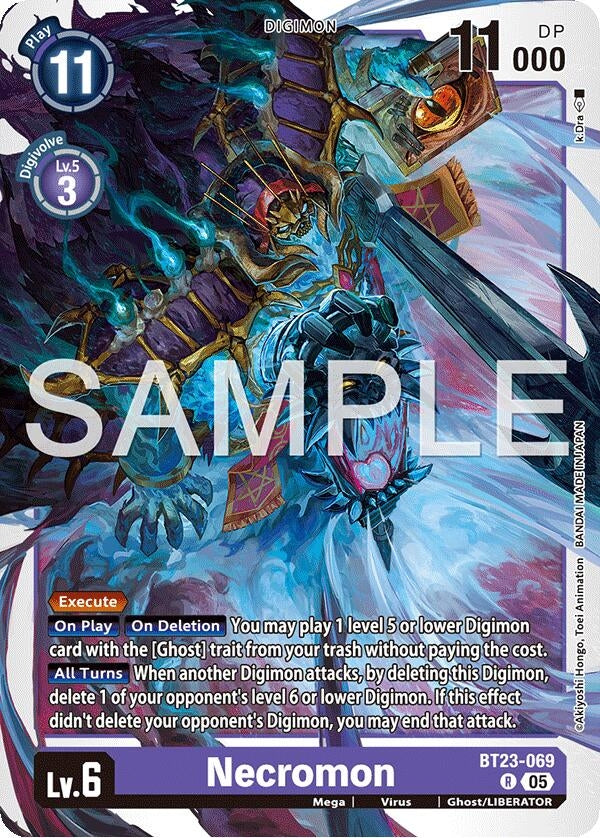 Image for Necromon (BT23-069 R) (Hackers' Slumber) - Digimon Card Game