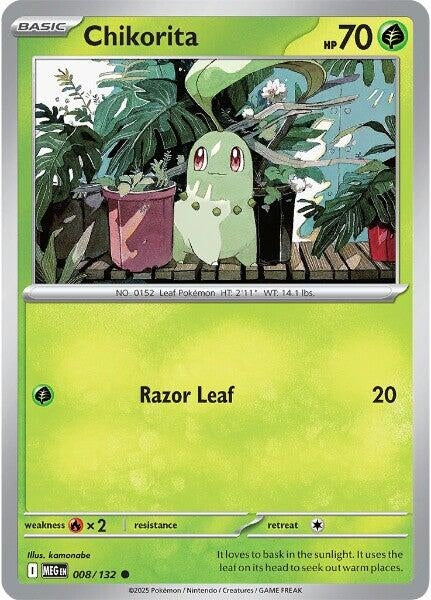 Image for Chikorita (008/132) (ME01: Mega Evolution) - Pokemon