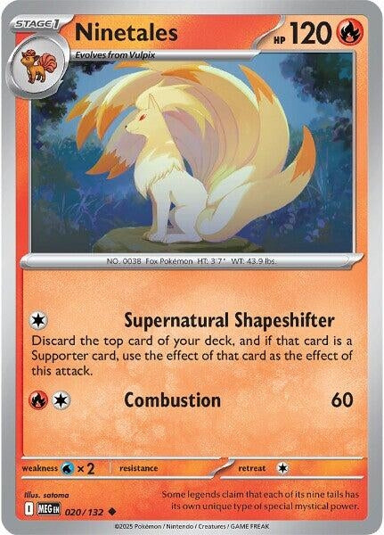 Image for Ninetales (020/132) (ME01: Mega Evolution) - Pokemon