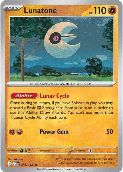Image for Lunatone (074/132) (ME01: Mega Evolution) - Pokemon