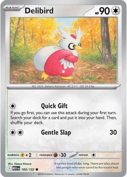 Image for Delibird (105/132) (ME01: Mega Evolution) - Pokemon