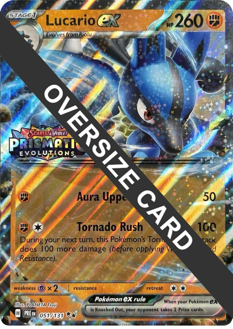 Image for Lucario ex (Prismatic Evolutions Stamp) (051/131) (Jumbo Cards) - Pokemon