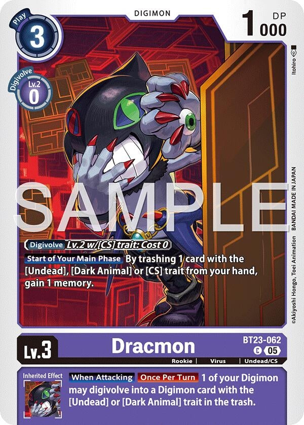 Image for Dracmon (BT23-062 C) (Hackers' Slumber) - Digimon Card Game