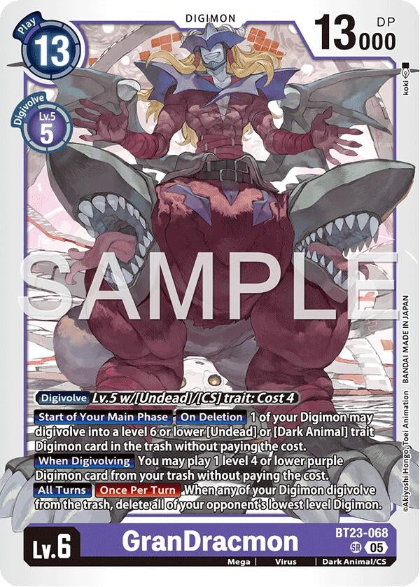 Image for GranDracmon (BT23-068 SR) (Hackers' Slumber) - Digimon Card Game