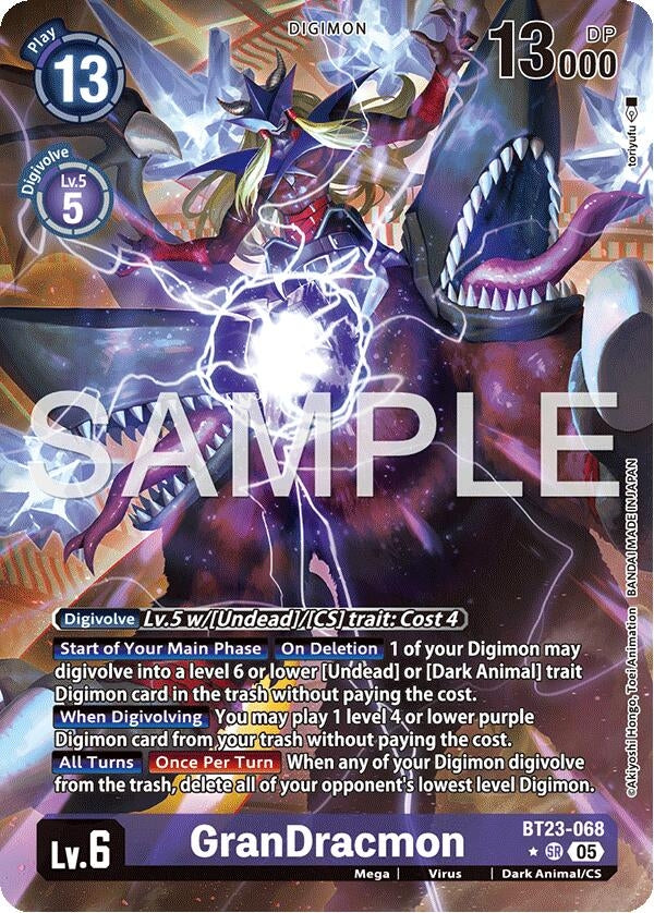 Image for GranDracmon (Alternate Art) (BT23-068 SR) (Hackers' Slumber) - Digimon Card Game