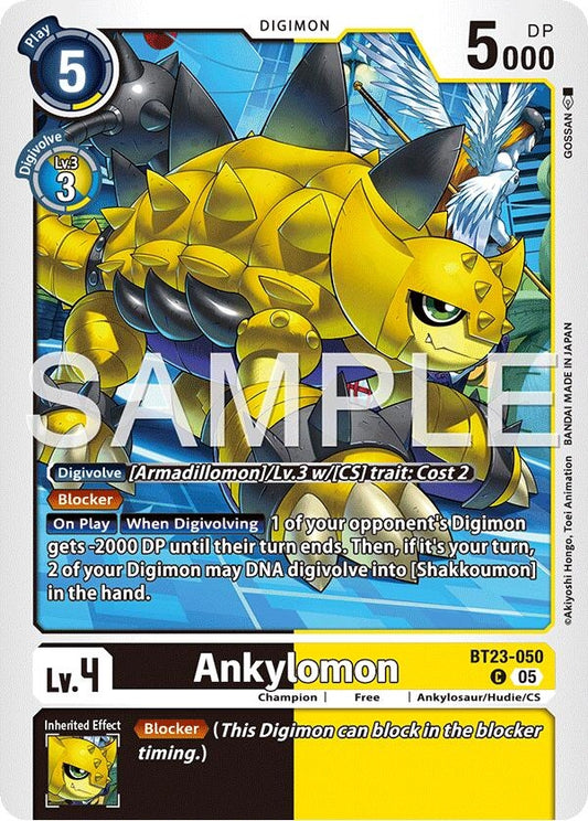 Image for Ankylomon (BT23-050 C) (Hackers' Slumber) - Digimon Card Game