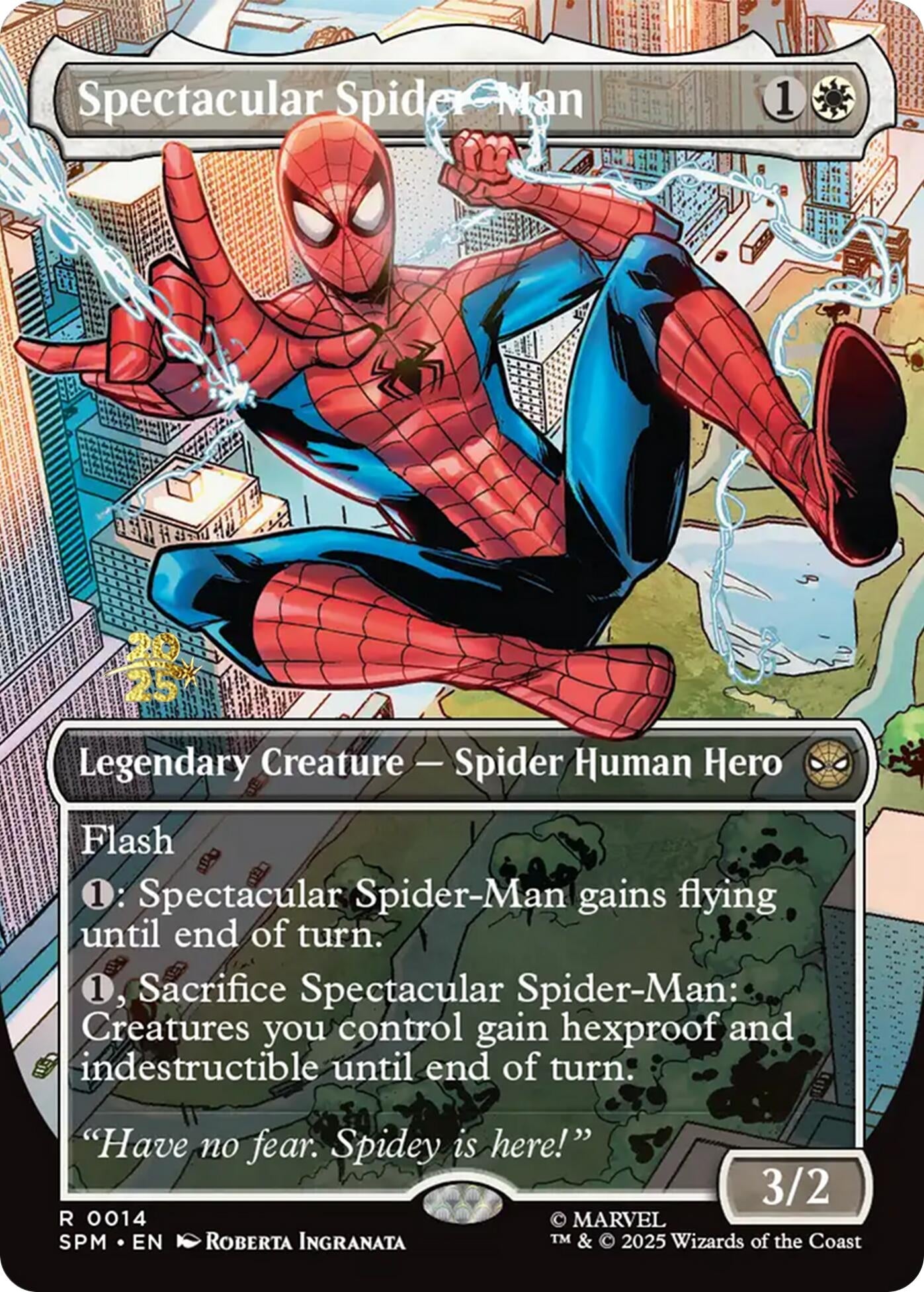 Image for Spectacular Spider-Man (Borderless) (14) (Prerelease Cards) - Magic: The Gathering