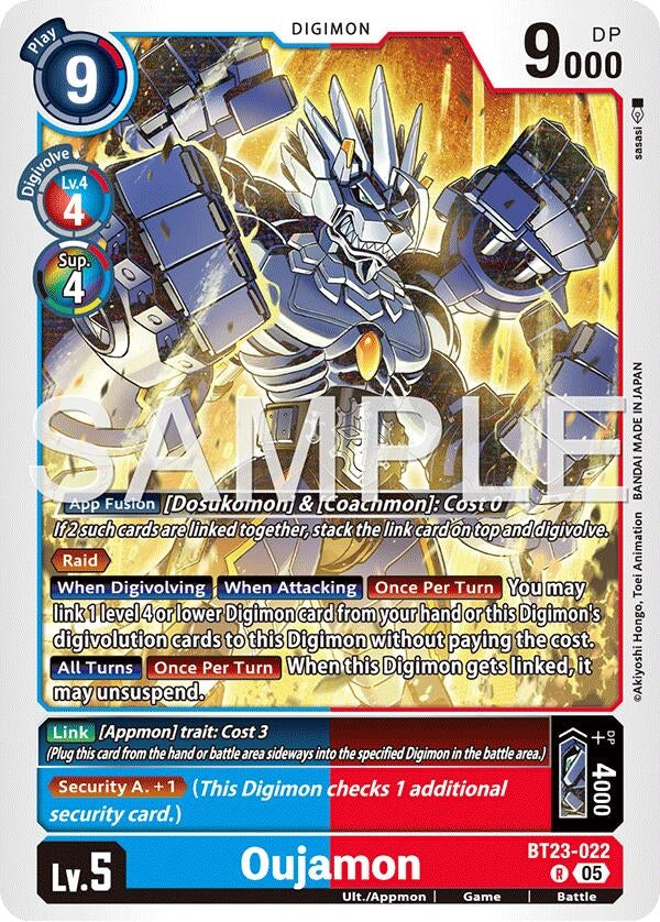 Image for Oujamon (BT23-022 R) (Hackers' Slumber) - Digimon Card Game