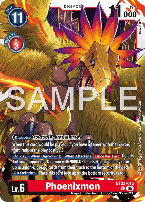 Image for Phoenixmon (BT23-015 U) (Hackers' Slumber) - Digimon Card Game